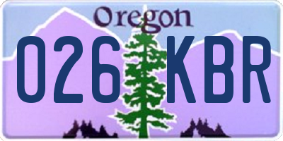 OR license plate 026KBR