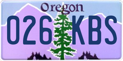 OR license plate 026KBS