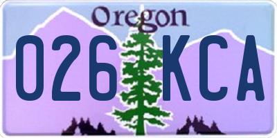 OR license plate 026KCA