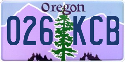 OR license plate 026KCB