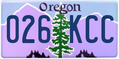 OR license plate 026KCC