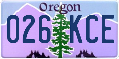 OR license plate 026KCE