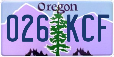 OR license plate 026KCF