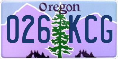 OR license plate 026KCG