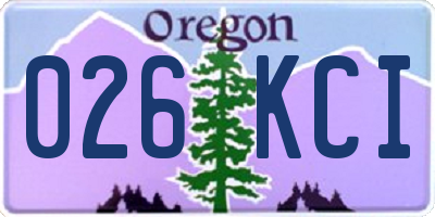 OR license plate 026KCI