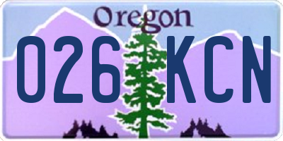 OR license plate 026KCN