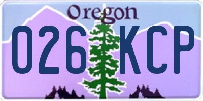 OR license plate 026KCP