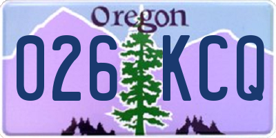 OR license plate 026KCQ