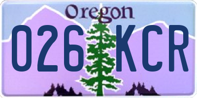 OR license plate 026KCR