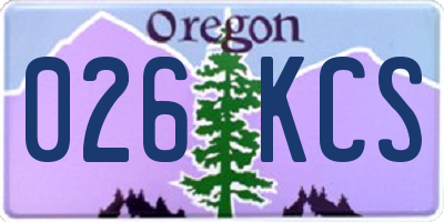 OR license plate 026KCS