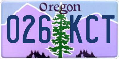 OR license plate 026KCT