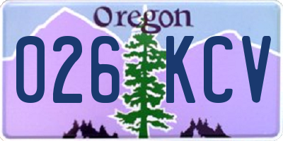 OR license plate 026KCV