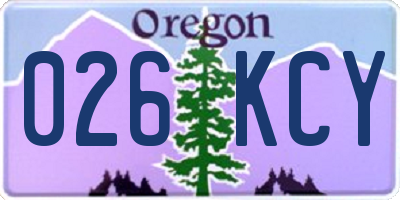 OR license plate 026KCY