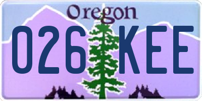 OR license plate 026KEE