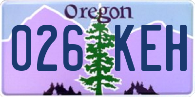 OR license plate 026KEH