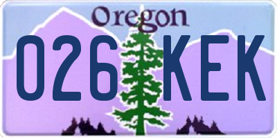 OR license plate 026KEK