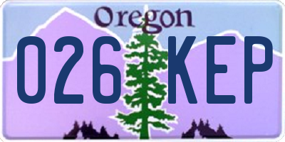 OR license plate 026KEP