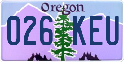 OR license plate 026KEU