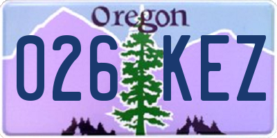 OR license plate 026KEZ