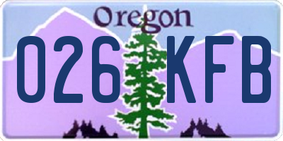 OR license plate 026KFB