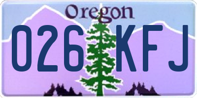 OR license plate 026KFJ
