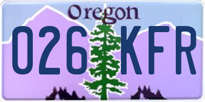 OR license plate 026KFR
