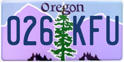 OR license plate 026KFU