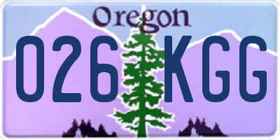 OR license plate 026KGG