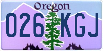 OR license plate 026KGJ