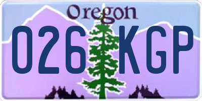 OR license plate 026KGP