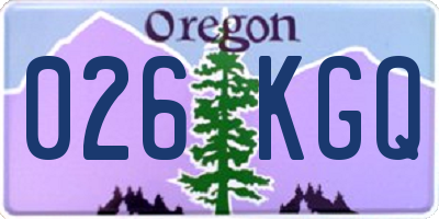 OR license plate 026KGQ