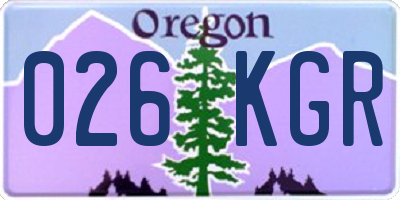 OR license plate 026KGR