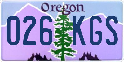 OR license plate 026KGS