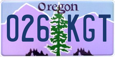 OR license plate 026KGT