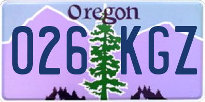 OR license plate 026KGZ