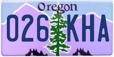 OR license plate 026KHA