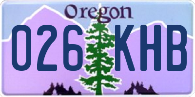 OR license plate 026KHB