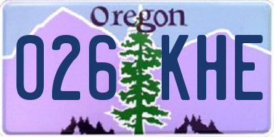 OR license plate 026KHE