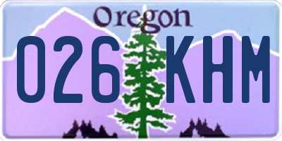 OR license plate 026KHM
