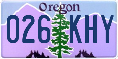 OR license plate 026KHY