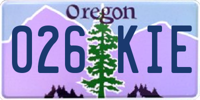 OR license plate 026KIE
