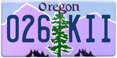 OR license plate 026KII