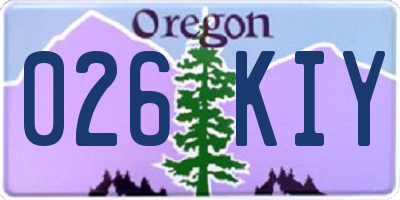 OR license plate 026KIY