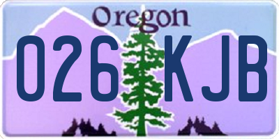 OR license plate 026KJB