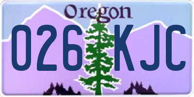 OR license plate 026KJC