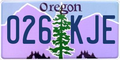 OR license plate 026KJE