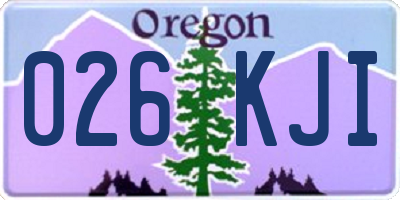 OR license plate 026KJI