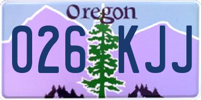 OR license plate 026KJJ