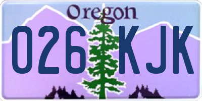 OR license plate 026KJK