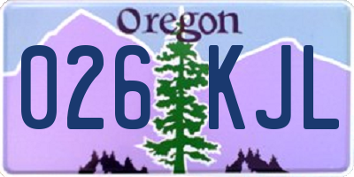 OR license plate 026KJL